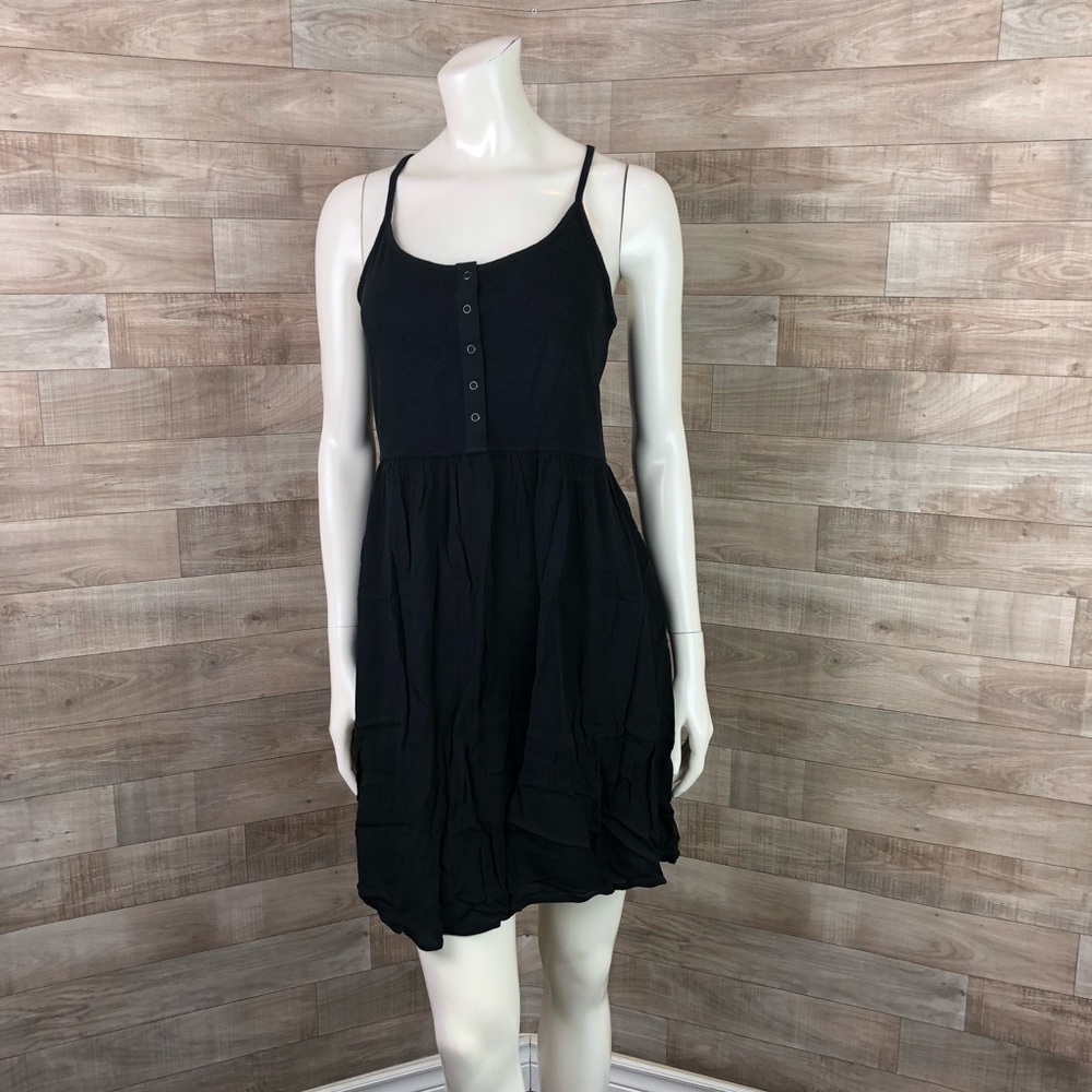 Mossimo Black Dress Cross Back Flowy target